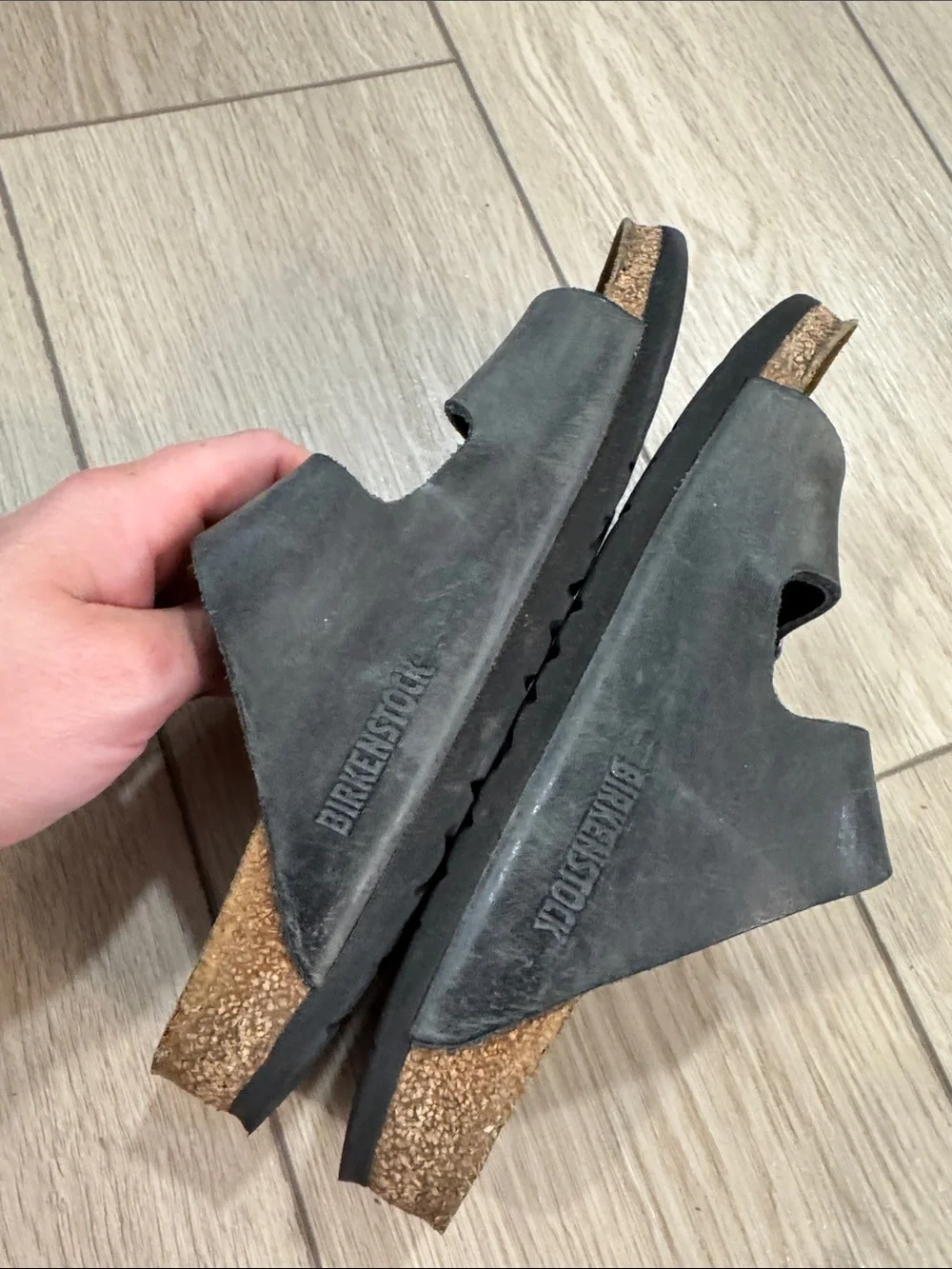 Birkenstock Arizona Gray Sandals Granola Camp Trendy Hiking Travel sz 36/5.5